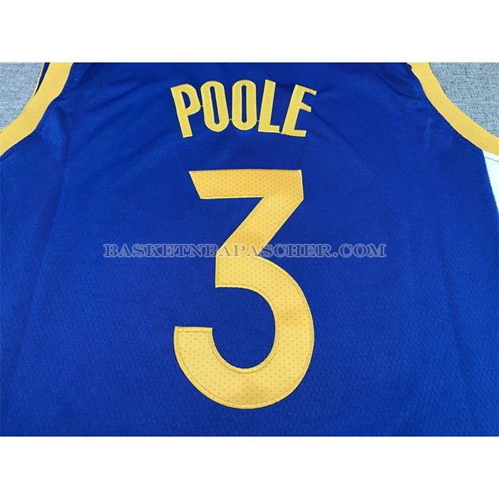 Maillot Golden State Warriors Jordan Poole NO 3 Icon Bleu